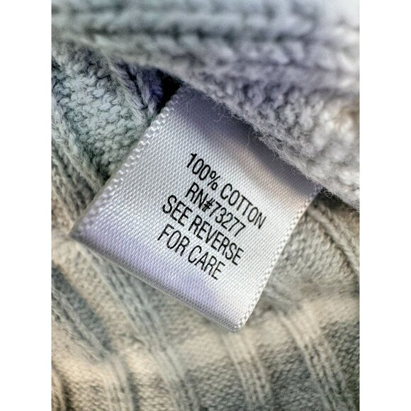 Croft & Barrow Womens Cable Knit Sweater XL Pink & Gray Striped - Picture 3 of 10